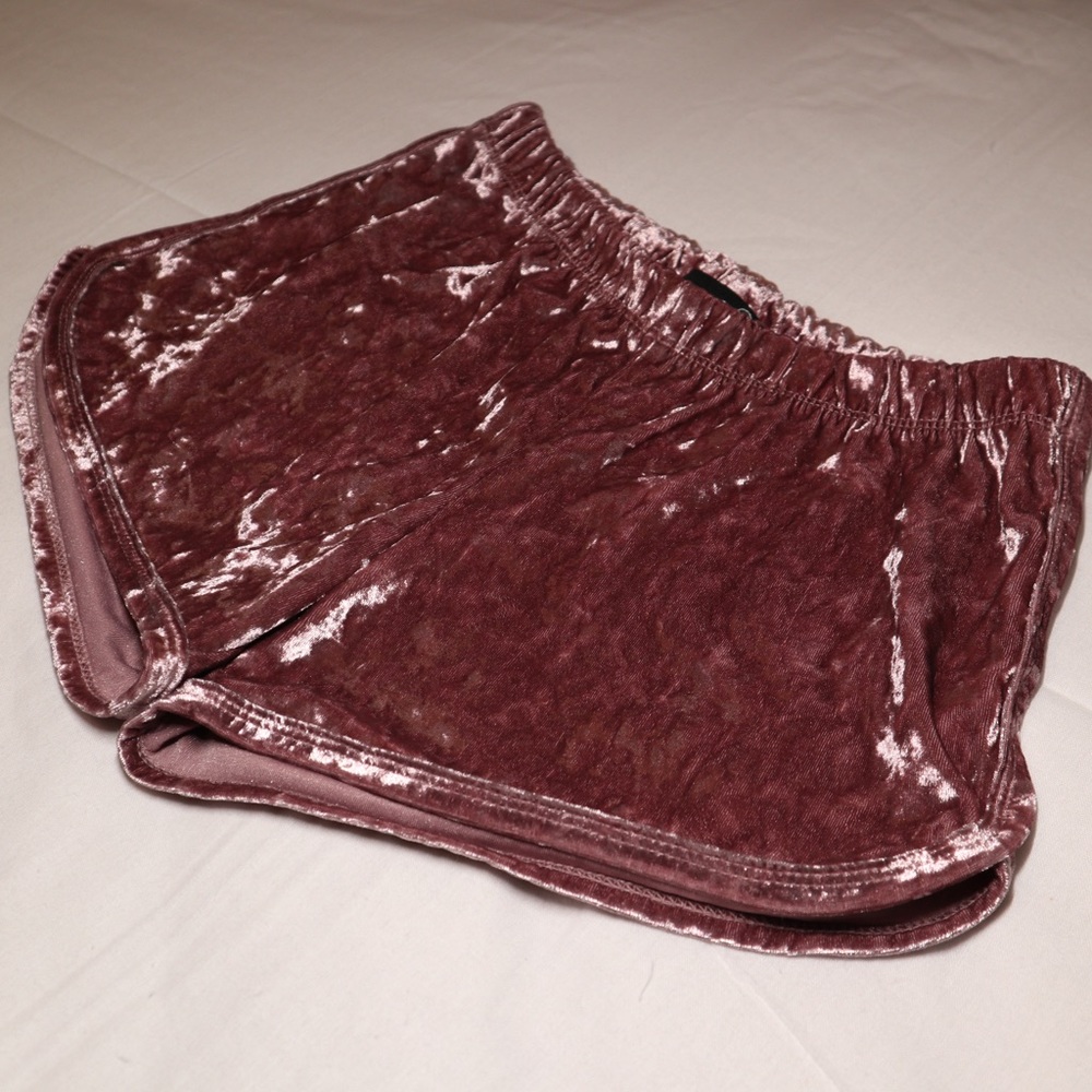 Pink Velvet Shorts